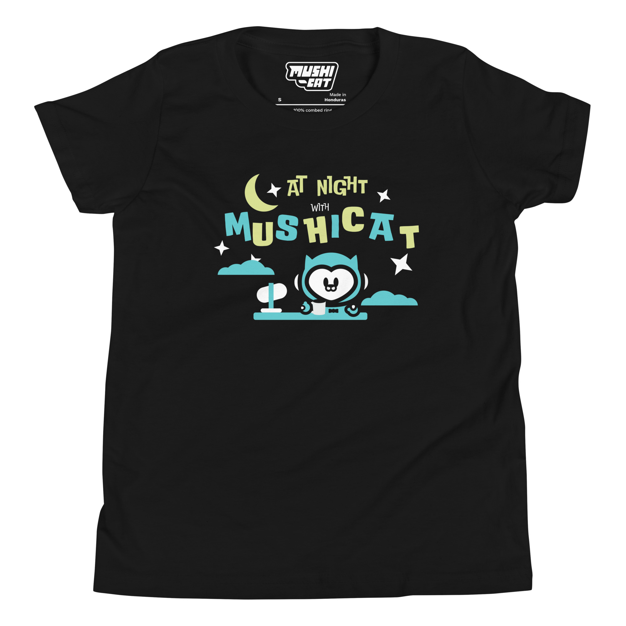 AT NIGHT with MUSHICAT - Youth T-Shirt